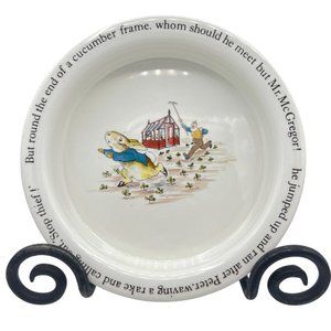 Wedgwood Peter Rabbit Beatrix Potter Child's Dish Porridge Bowl England Vintage